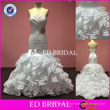 Real Picture OEM Factory Sweetheart Ruffle Beaded Aliexpress Vestidos de casamento